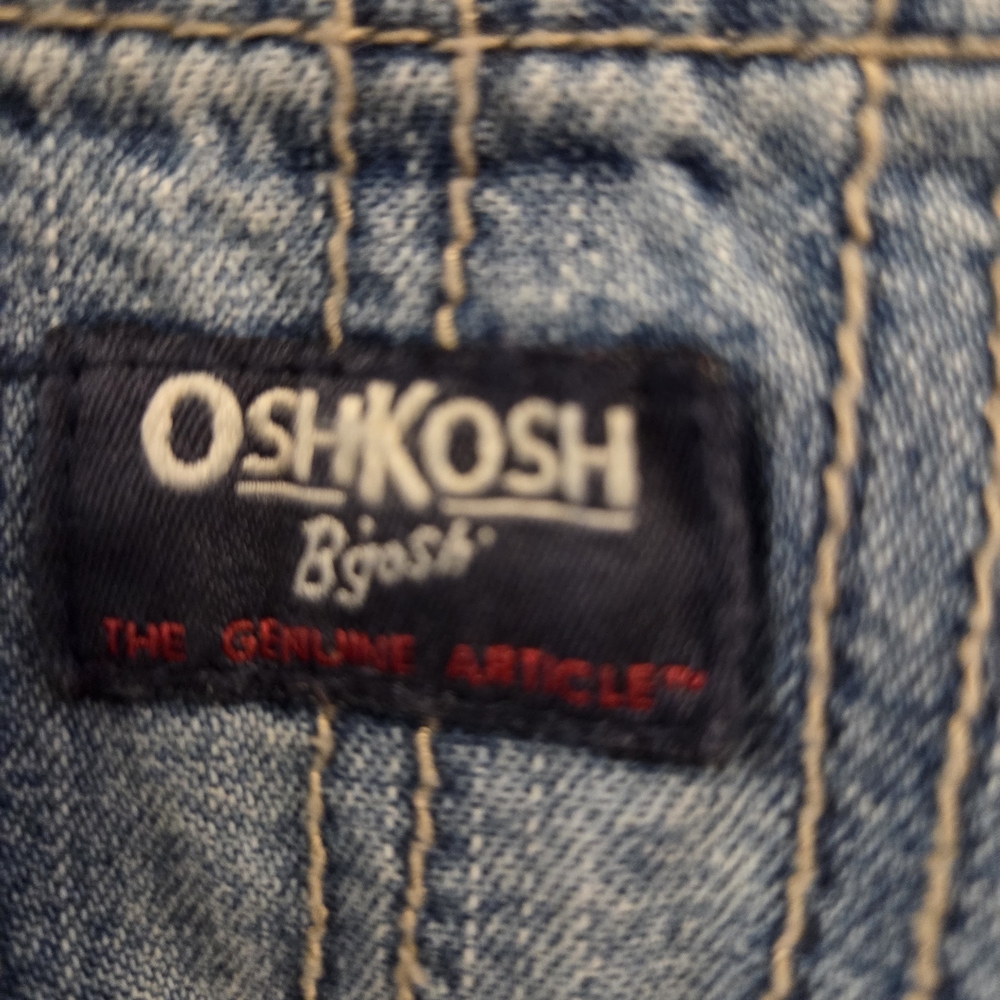 OshKosh B'gosh Classic Blue Overalls Size 24 Months - Picture 3 of 6